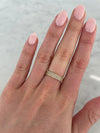 Three Row Semi Pavé Ring