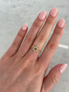 Bague à maillons étoile de David en diamant
