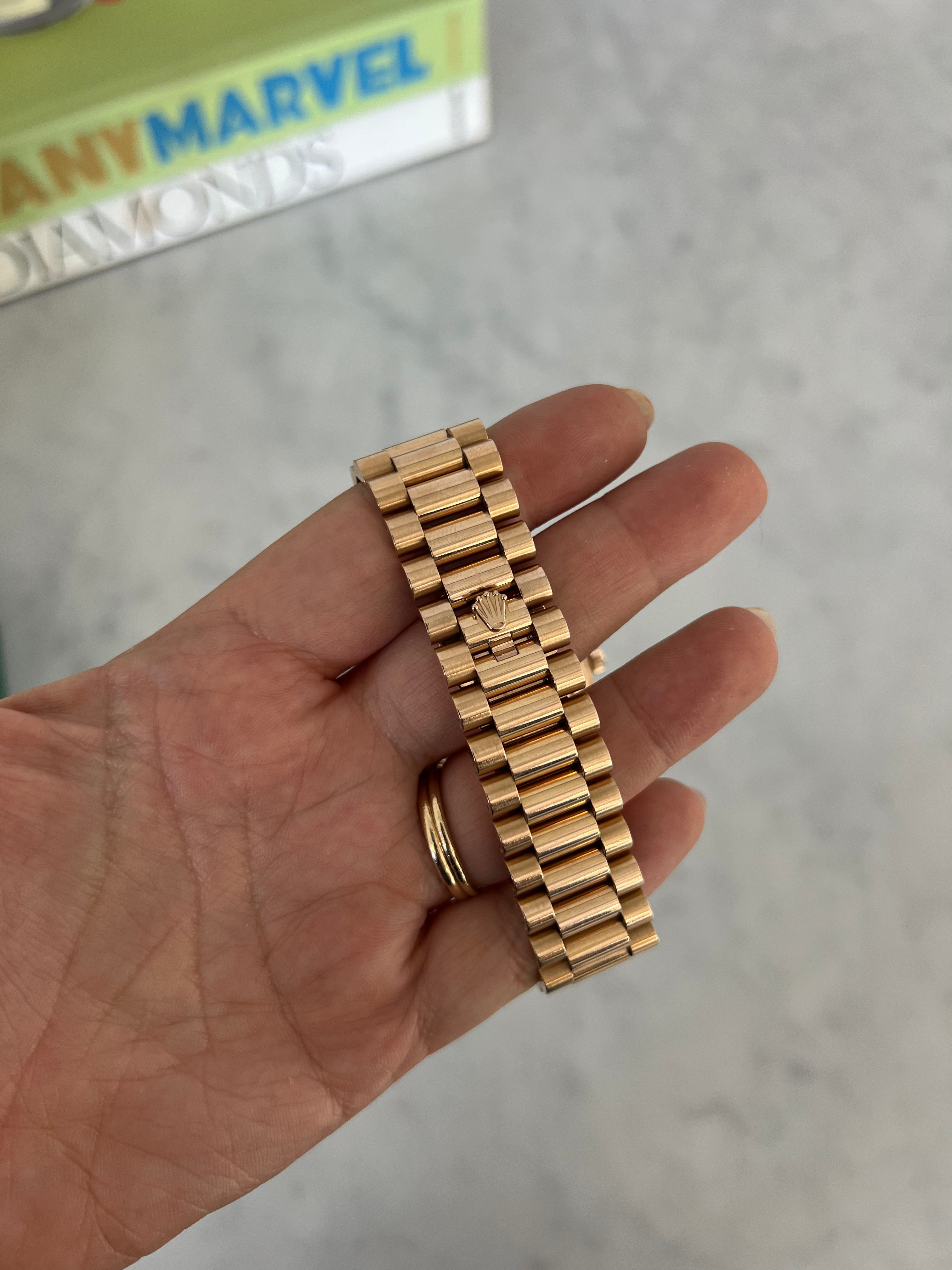 Rolex Day-Date Rose Gold White Dial with Roman Dial 228235
