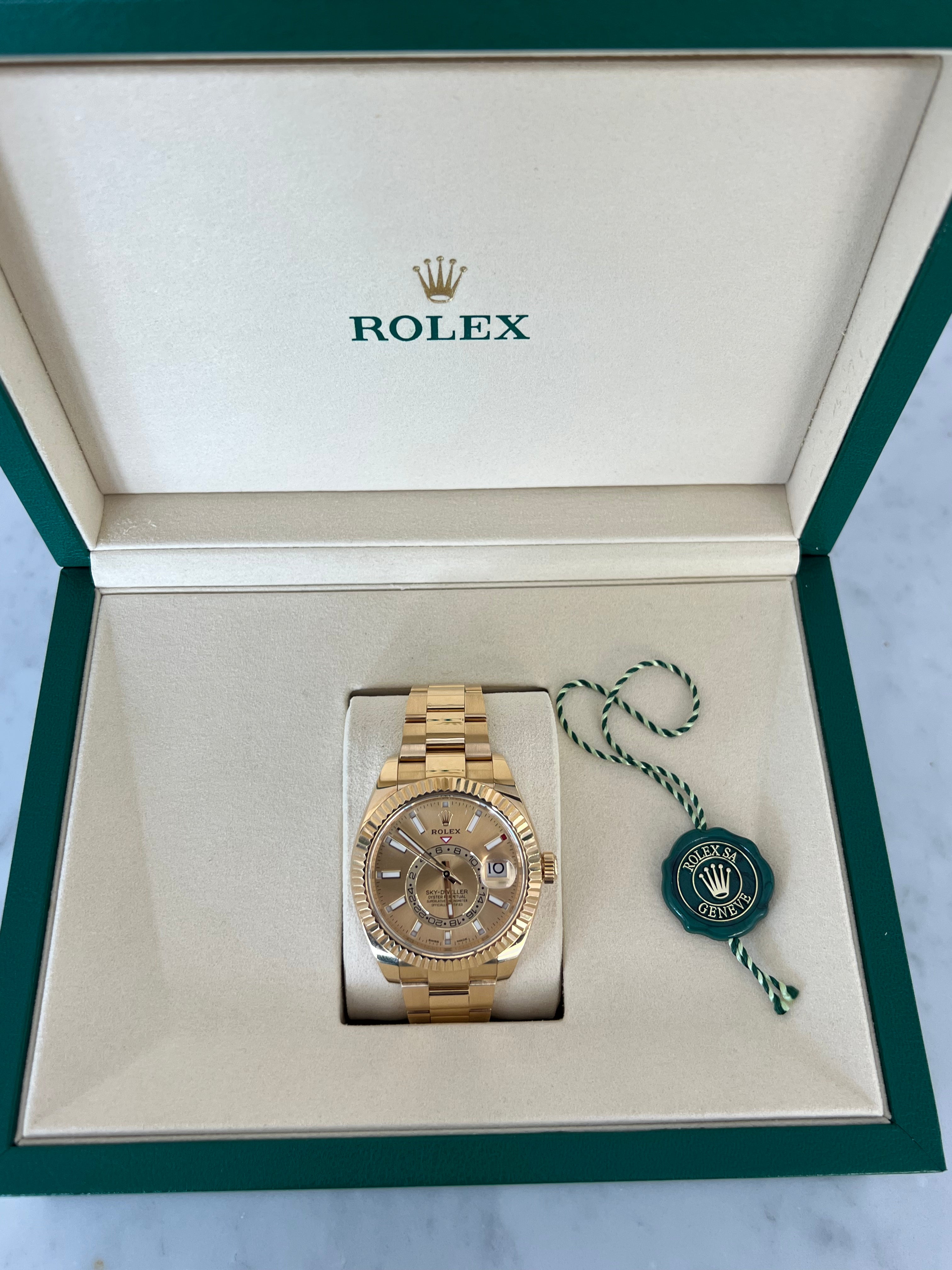 Rolex Sky-Dweller Yellow Gold Champagne Dial 326938
