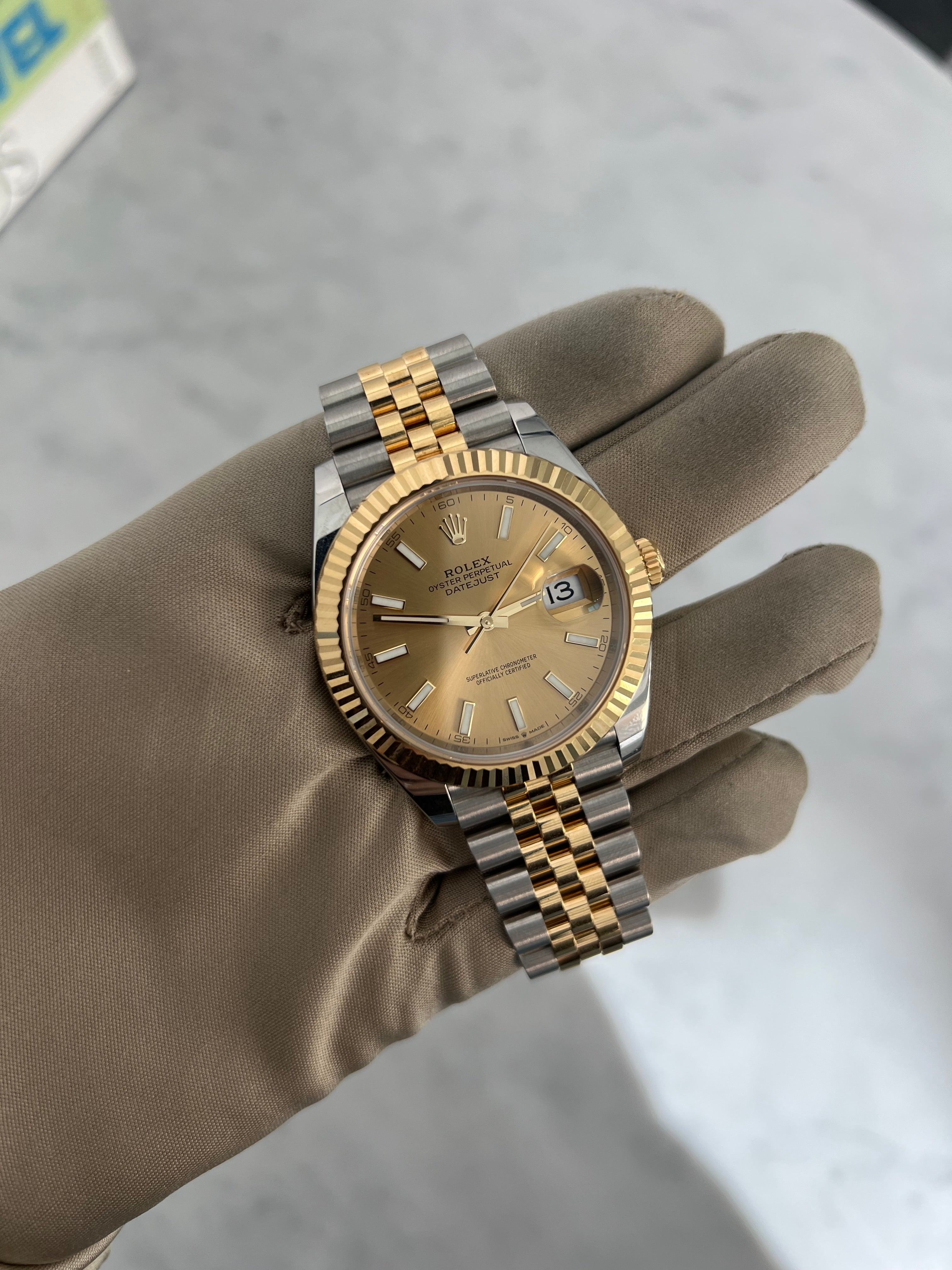 Rolex Datejust Two Tone Champagne Dial Jubilee Bracelet 41mm 126333/2023