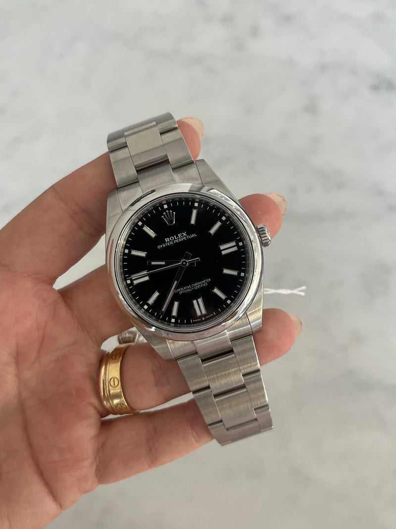 Rolex Oyster Perpetual Black Face 41MM 124300