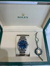 Rolex Oyster Perpetual 36mm in Oystersteel with a Med Blue Dial on oyster bracelet 126000/2026