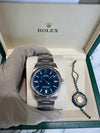 Rolex Oyster Perpetual 36mm in Oystersteel with a Med Blue Dial on oyster bracelet 126000/2026