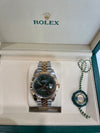 Rolex Datejust 41mm Two Tone Jubliee bracelet and Fluted bezel with Olive Green Roman 126333/2026