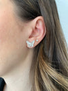 Boucles d'oreilles papillon baguette en diamant