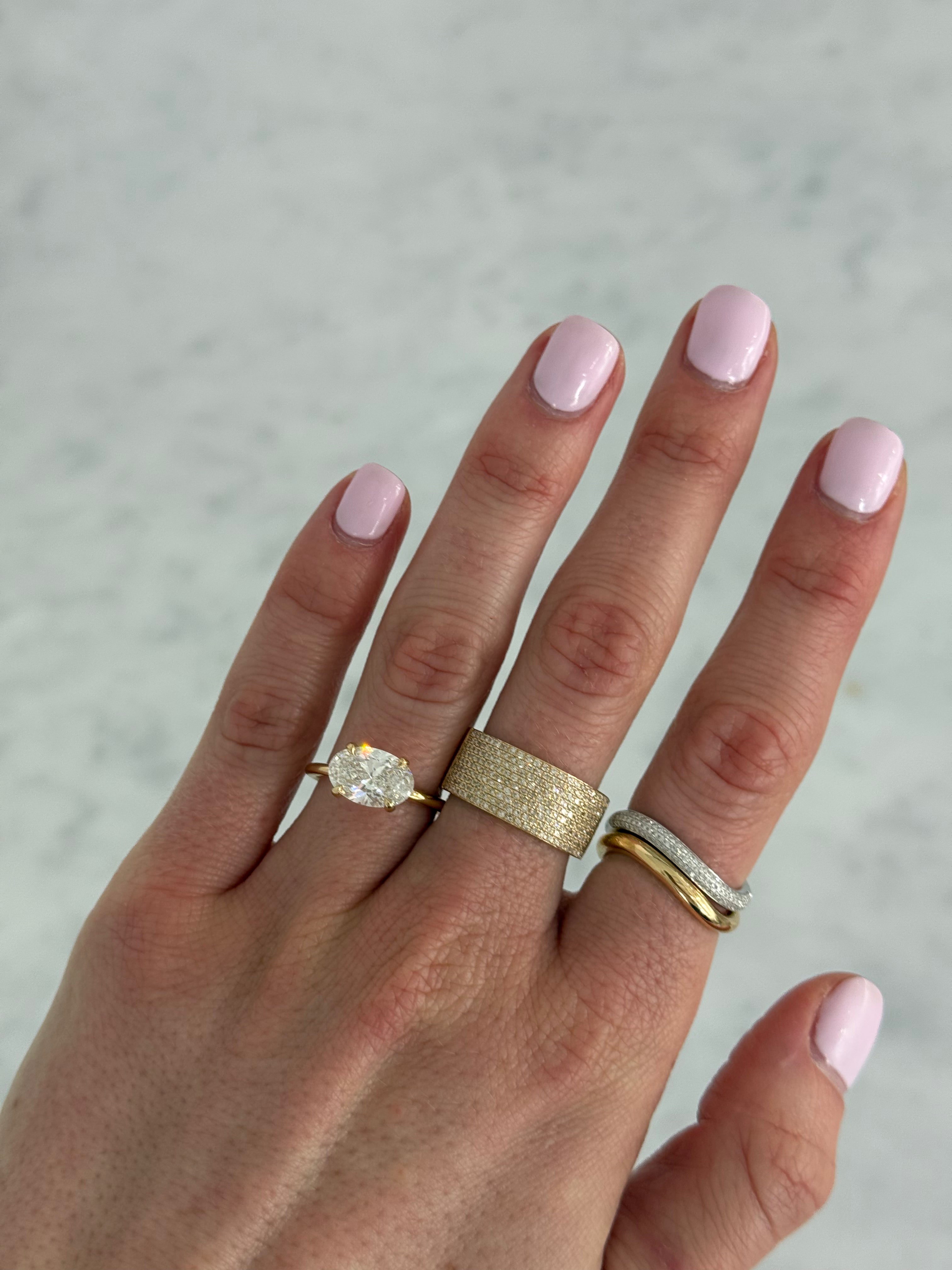 2.20ct East to West Oval Lab Diamond Ring