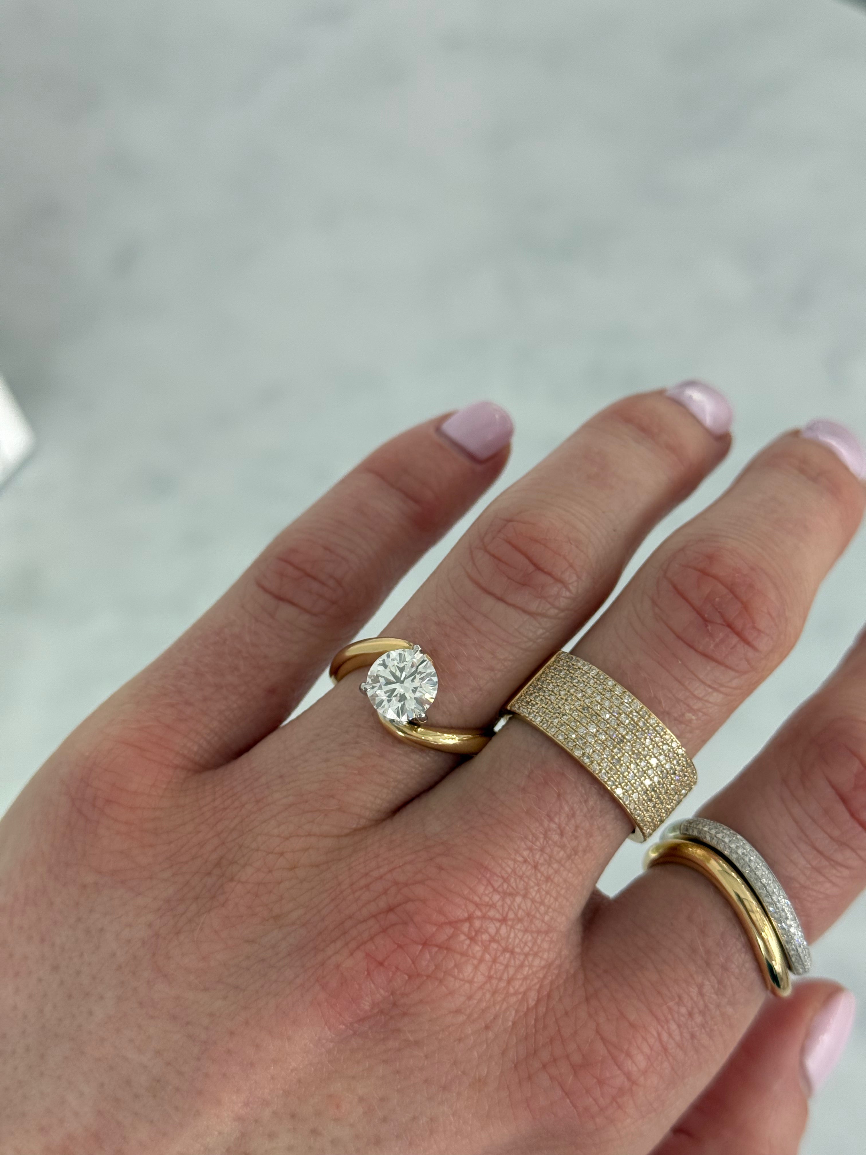 1.00 ct Round Lab Diamond Rapture Ring