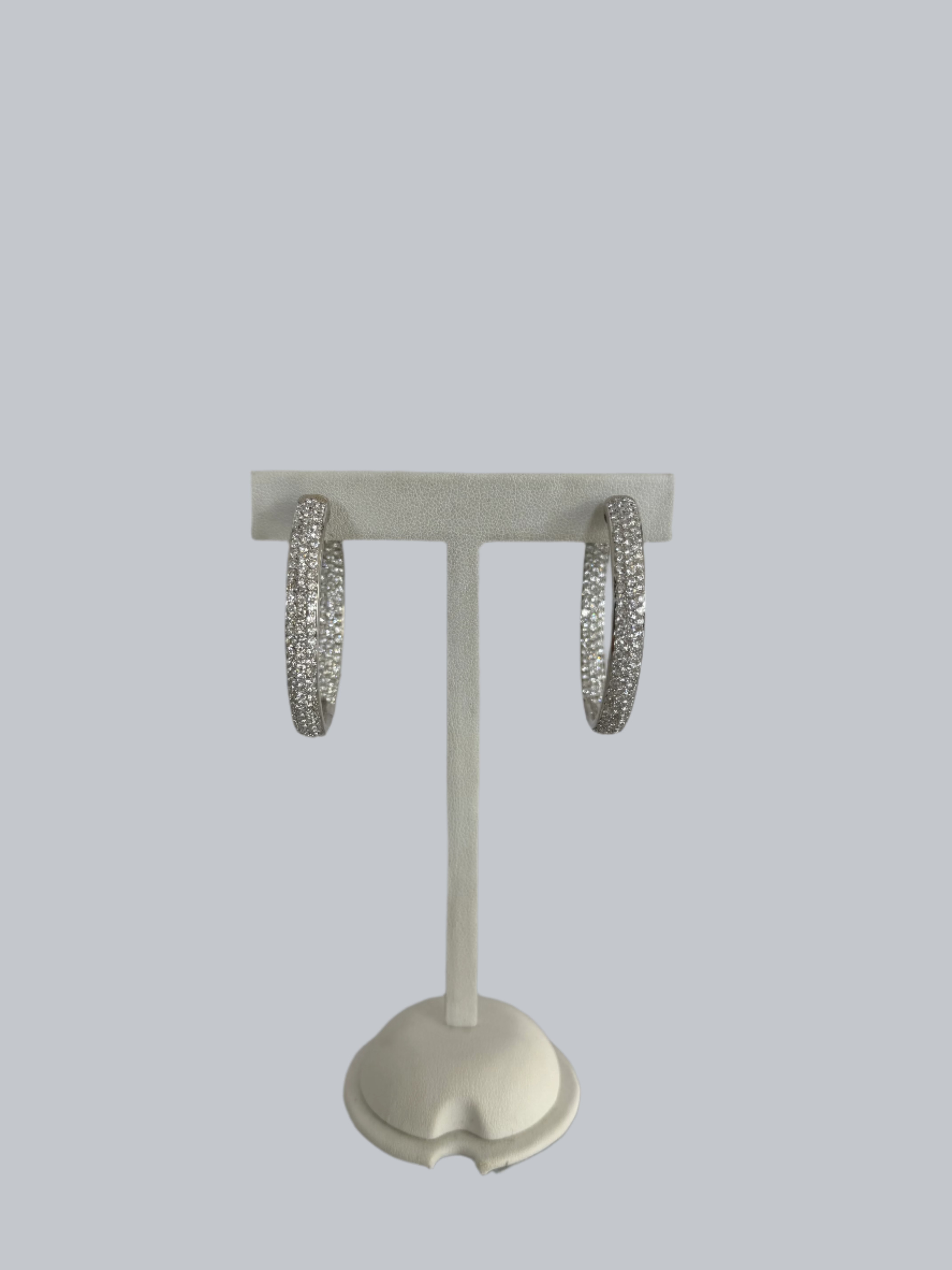 Natural Diamond Hoops