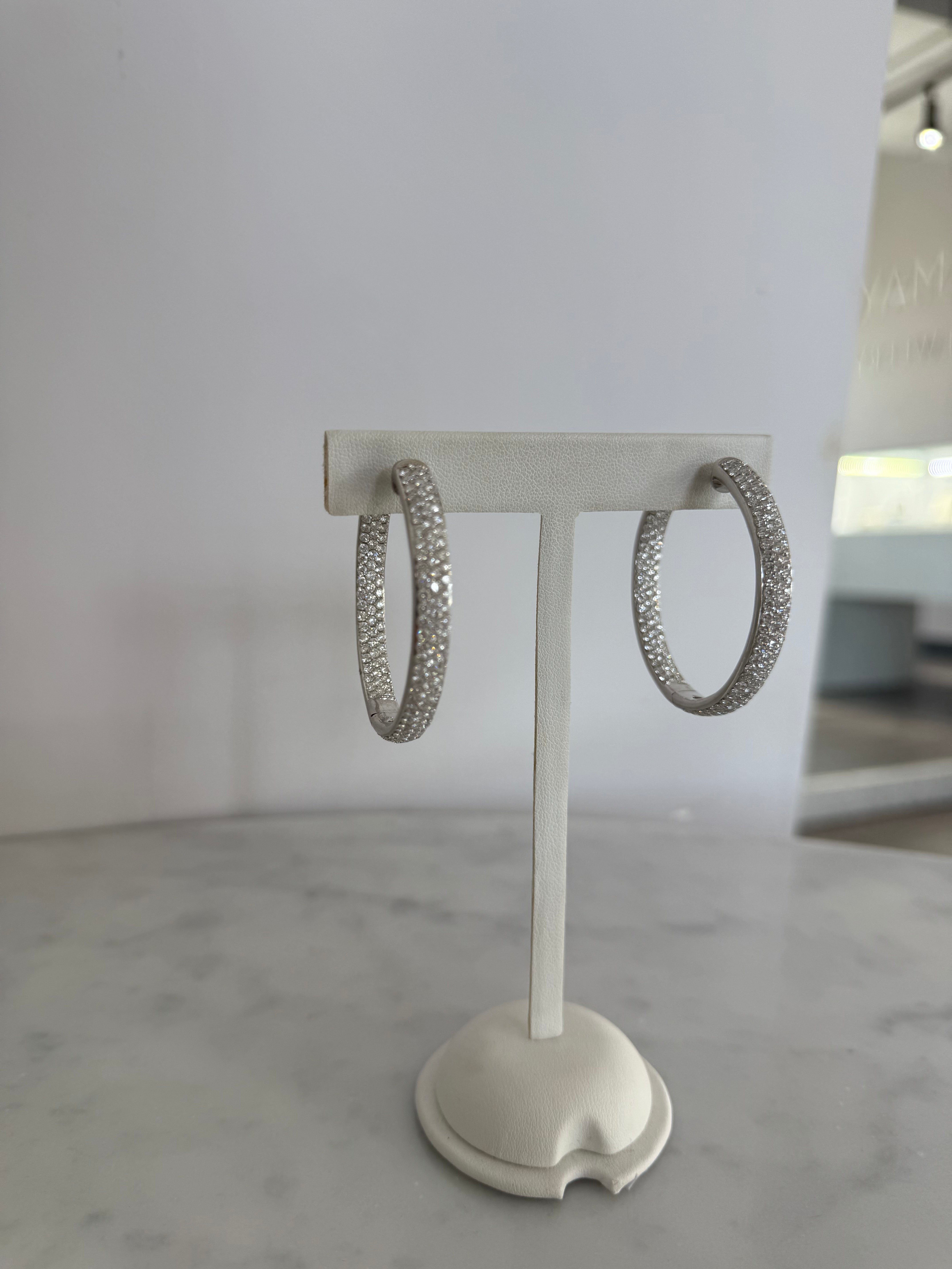 Natural Diamond Hoops