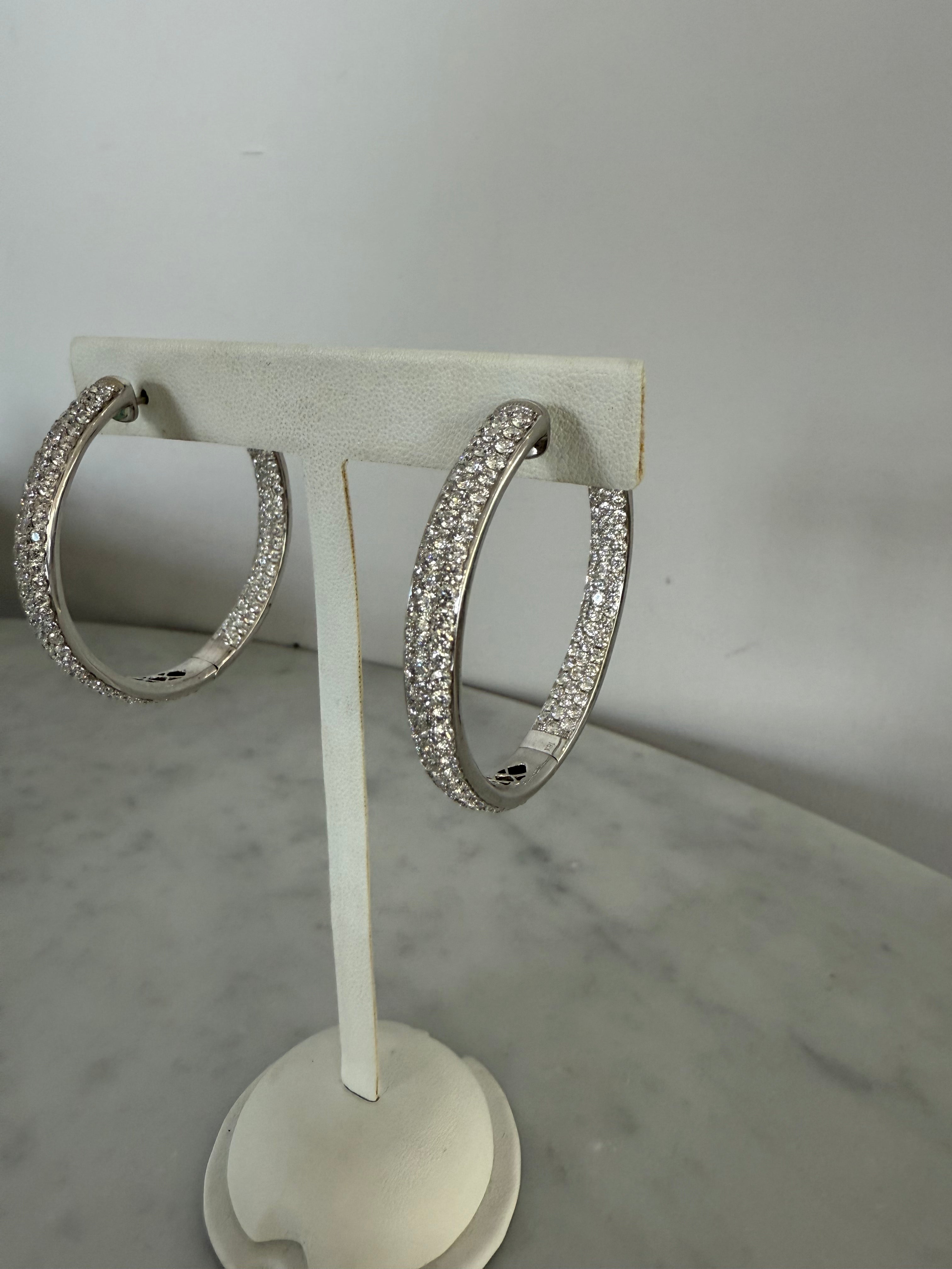 Natural Diamond Hoops