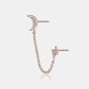 Boucles d'Oreilles  Éclair et Lune en Diamant