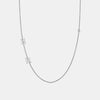 2 Letter Mini Initial Necklace with Diamond Bezel