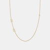 Collier Mini Initiales à 2 Lettres avec facette de diamant