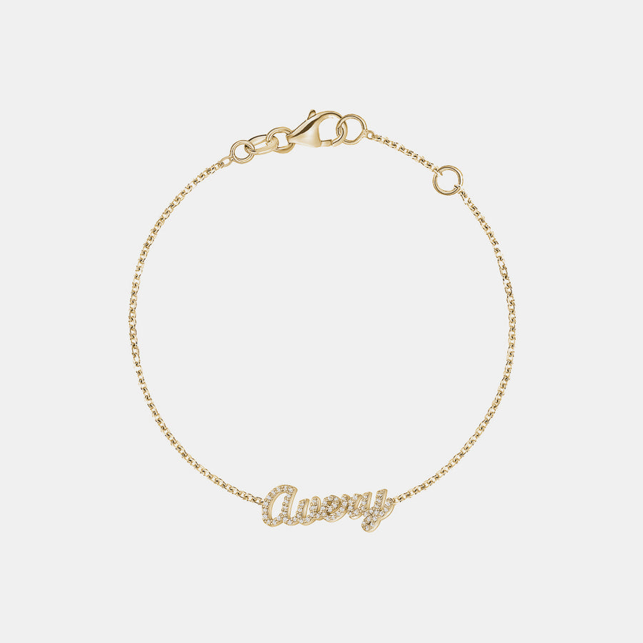 Bracelet avec Nom Pavé