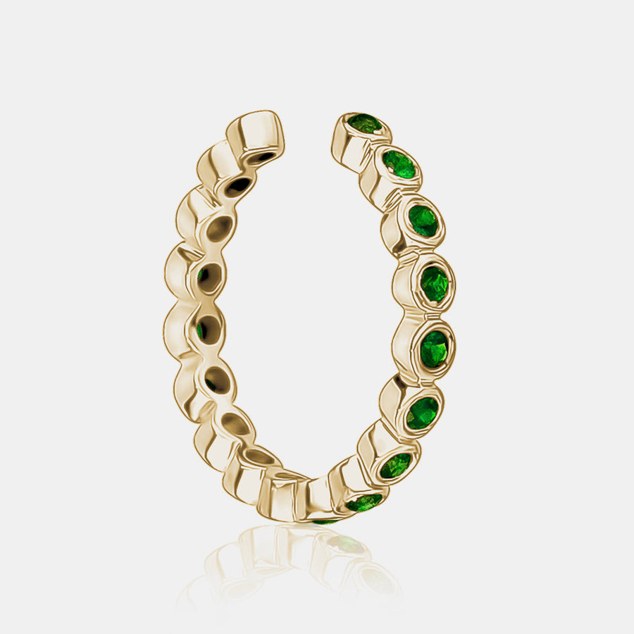 Beaded Emerald Ear Cuff