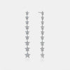 Boucles d'Oreilles Étoile pendante en Diamant