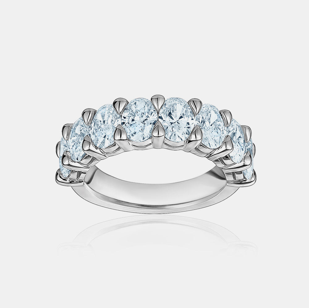 Bracelet d'éternité ovale semi diamant