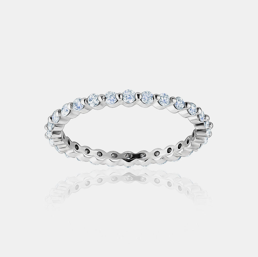 Diamond Single Prong Eternity Ring