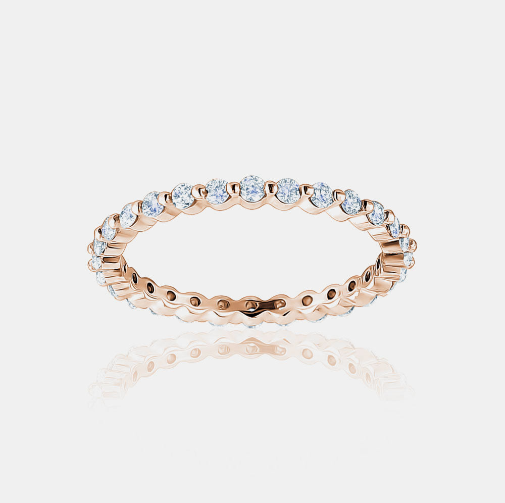 Diamond Single Prong Eternity Ring