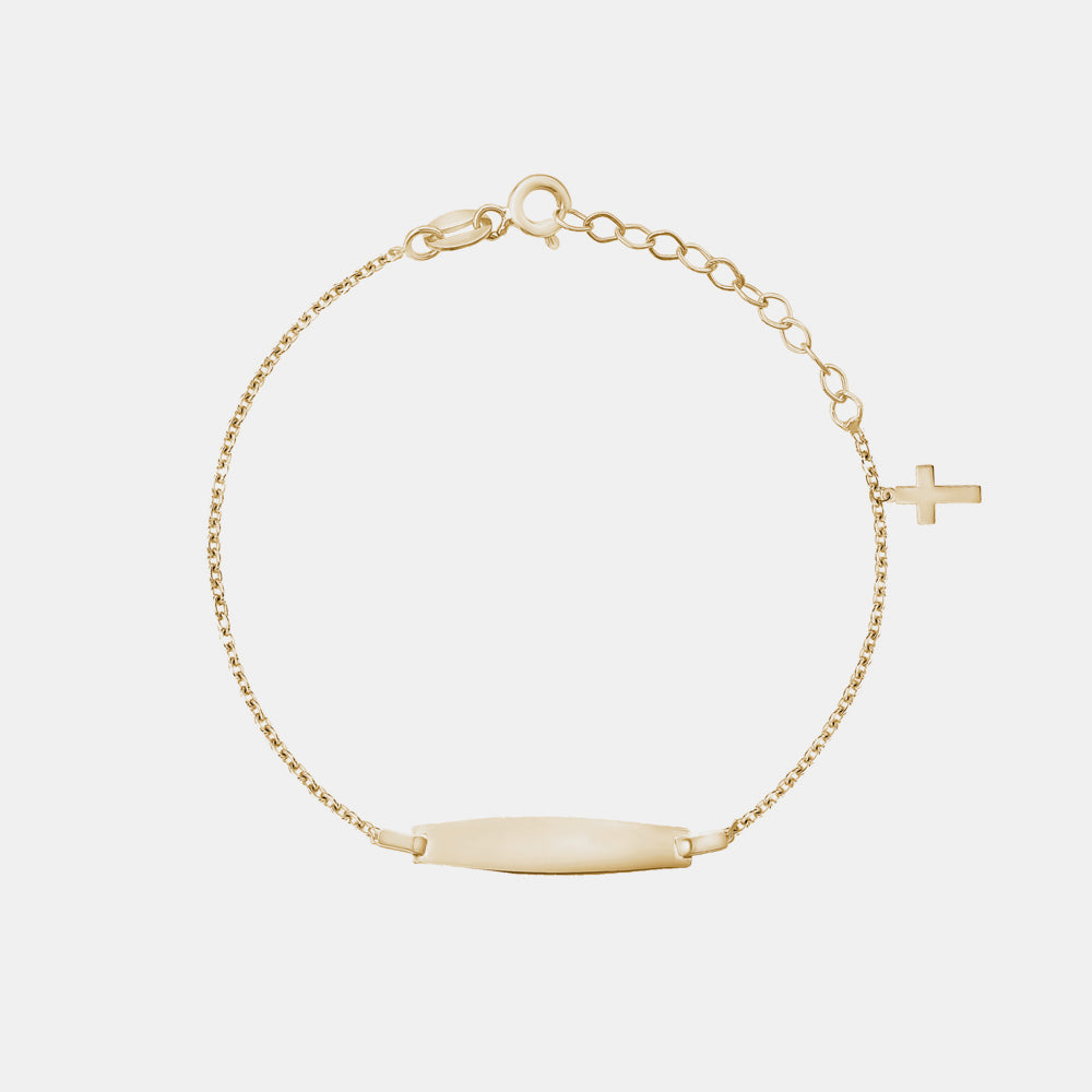 Baby ID Bracelet with Cross Charm