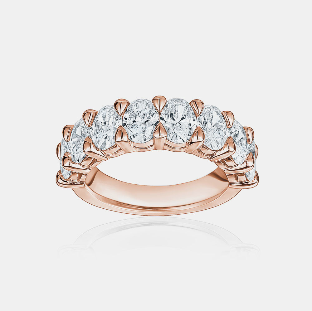 Bracelet d'éternité ovale semi diamant