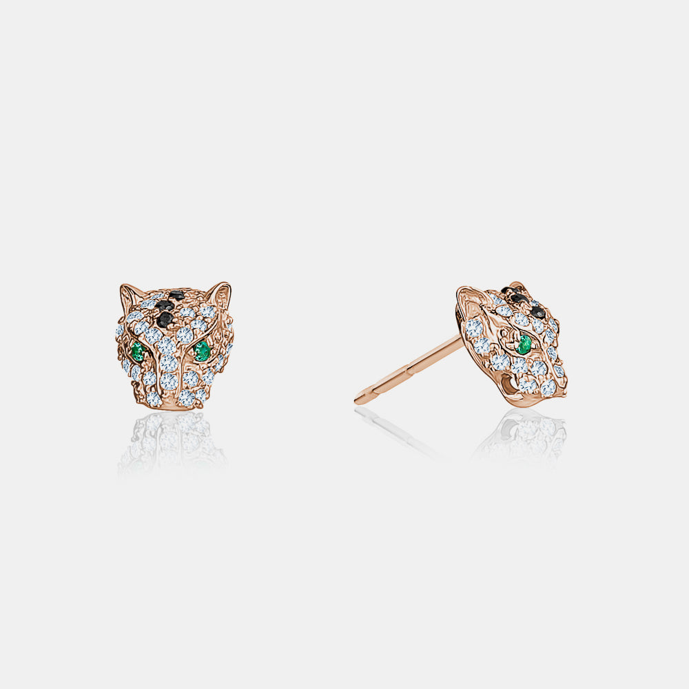 Diamond Panther Studs