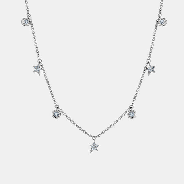 Diamond Bezel Star By the Yard Necklace