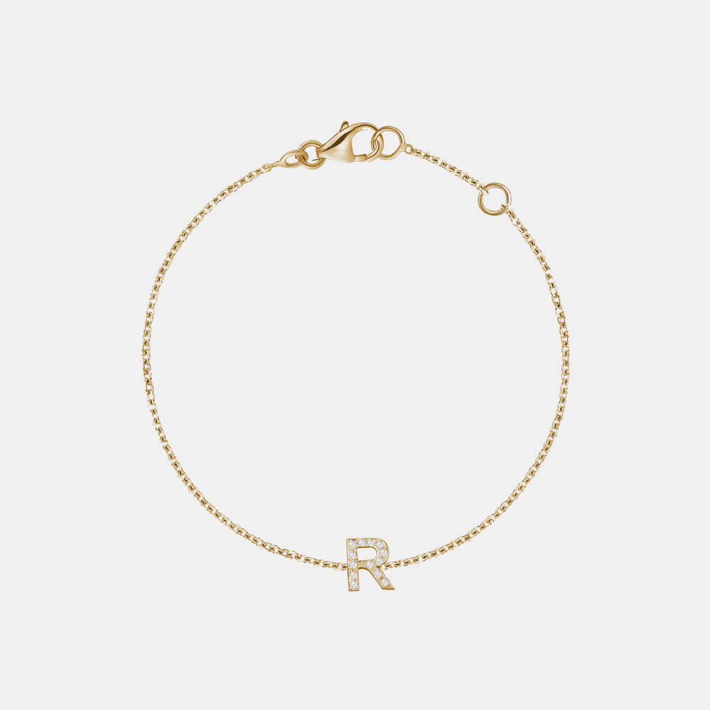  Bracelet à Initiale en Diamant