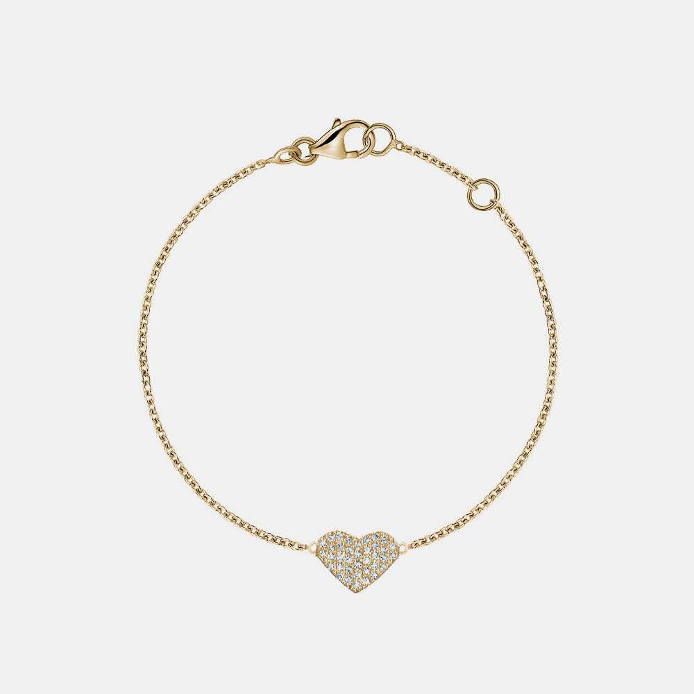 Bracelet de Coeur Unique en Diamant
