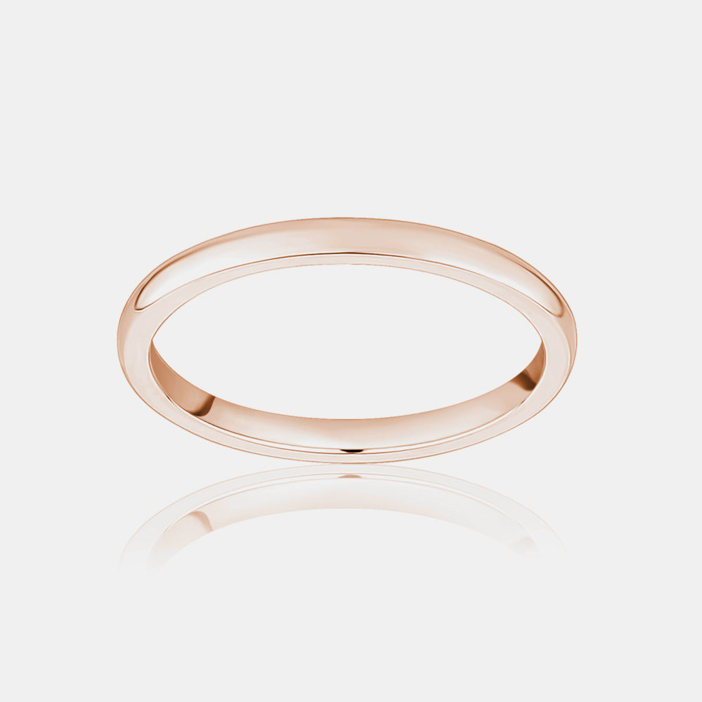 1.5mm Gold Stackable Ring - 14K Rose Gold