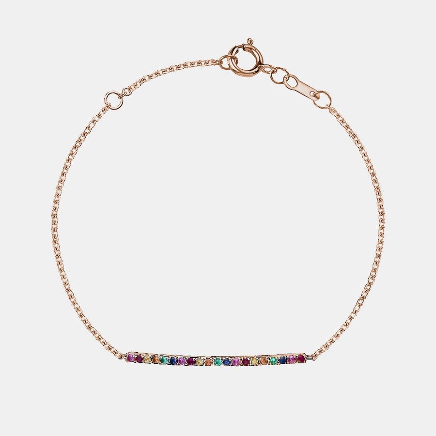 Bracelet à Barre Arc en Ciel