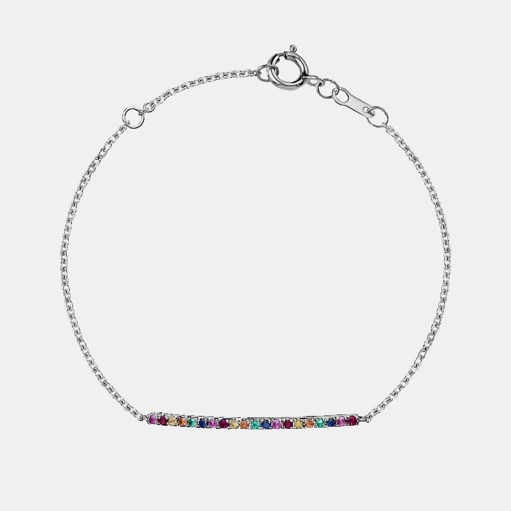 Bracelet à Barre Arc en Ciel