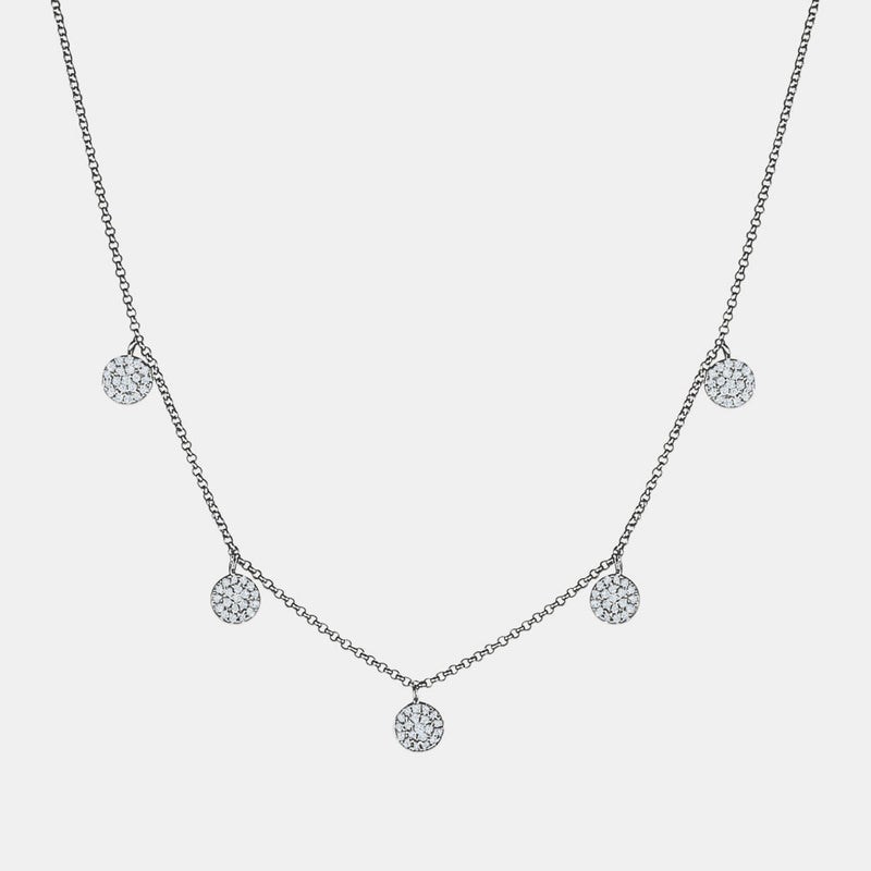Dangling Diamond Circle Necklace