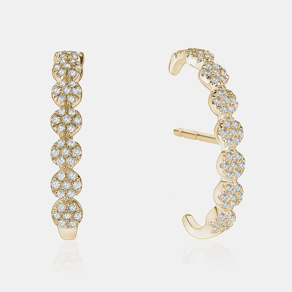 Boucles d'Oreilles de Cercle Pavé