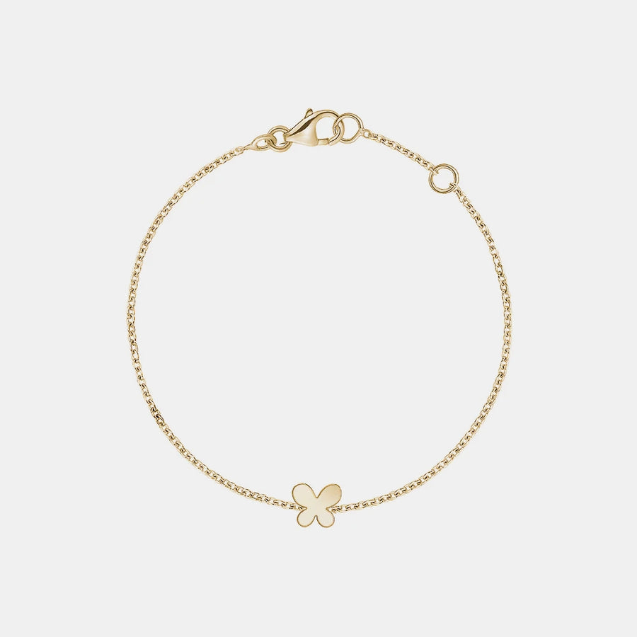 Bracelet de Chevilles à Papillons 14K