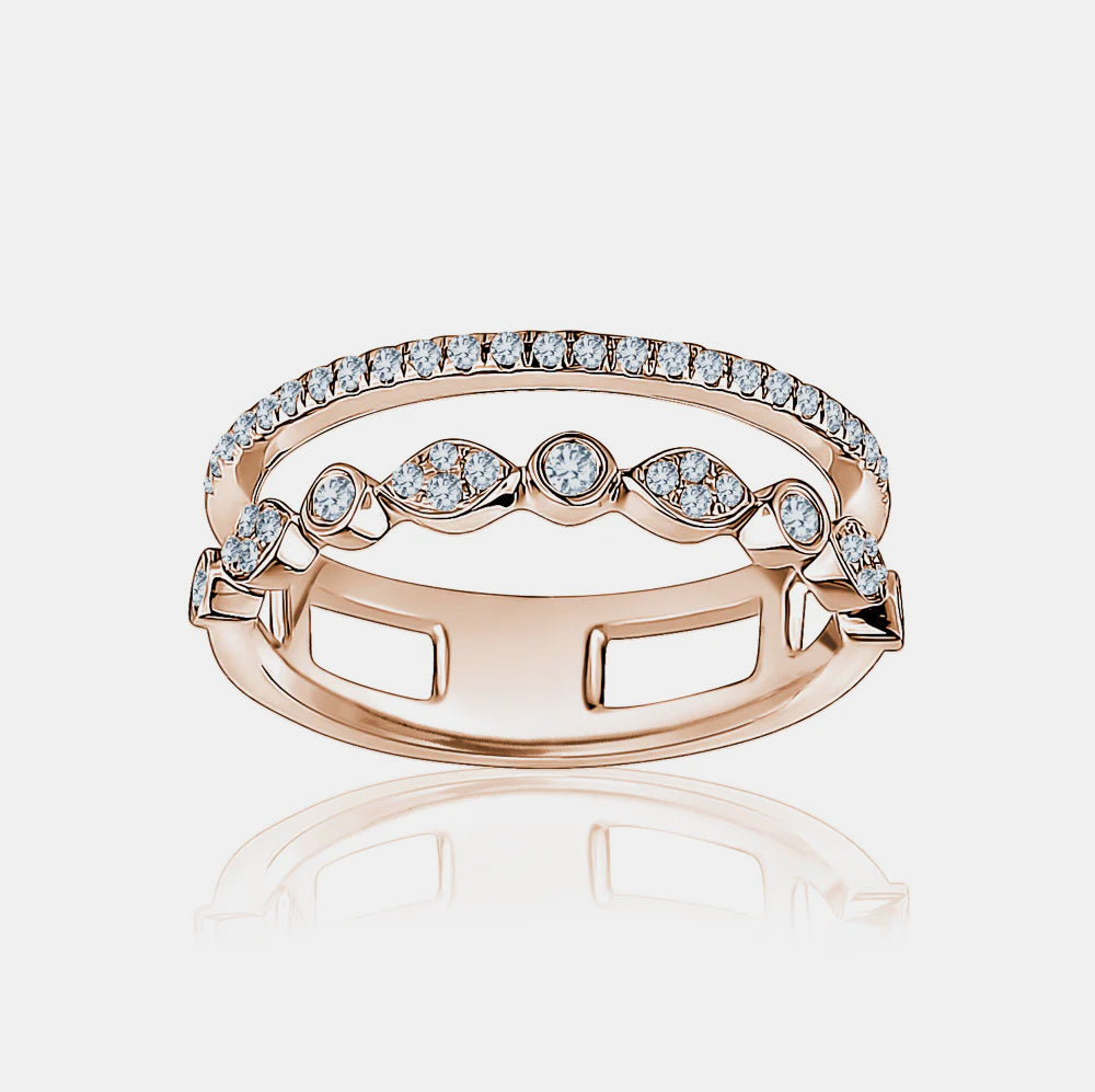 Double Row Diamond Ring