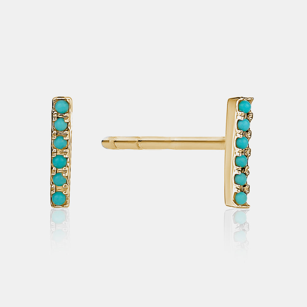 Turquoise Bar Studs