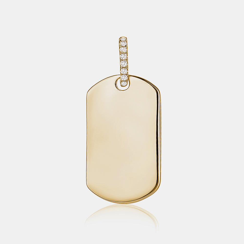 Breloque "DogTag" en Diamant