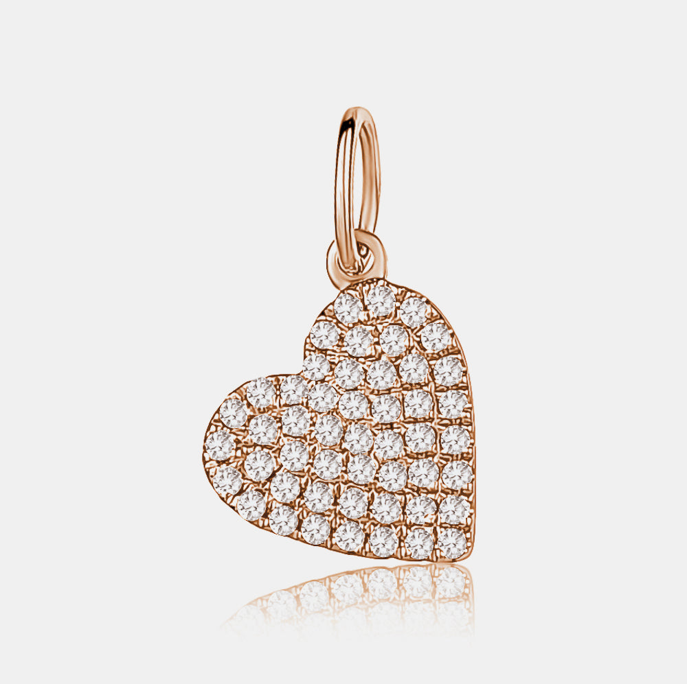 Breloque de Coeur en Diamant