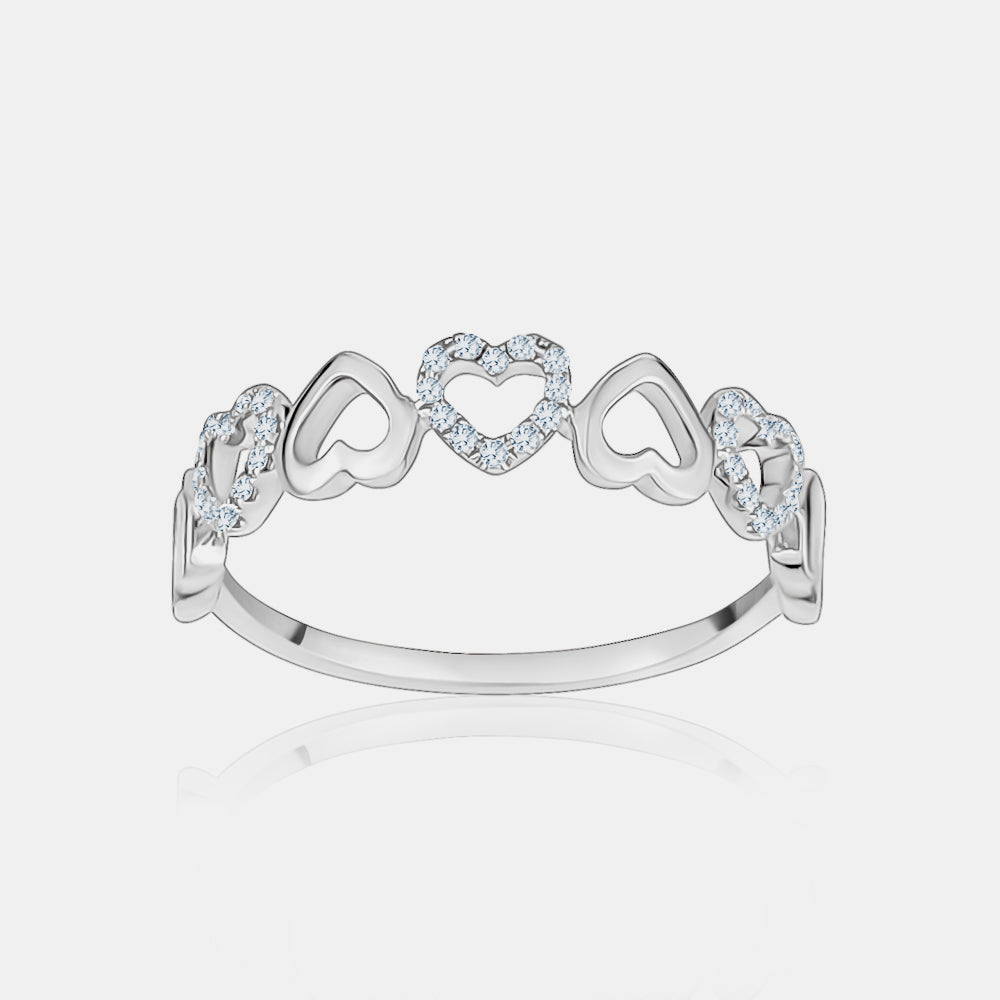 Diamond Ring of Hearts