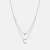 Collier Demi Lune et Étoile en Diamant
