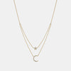 Collier Demi Lune et Étoile en Diamant