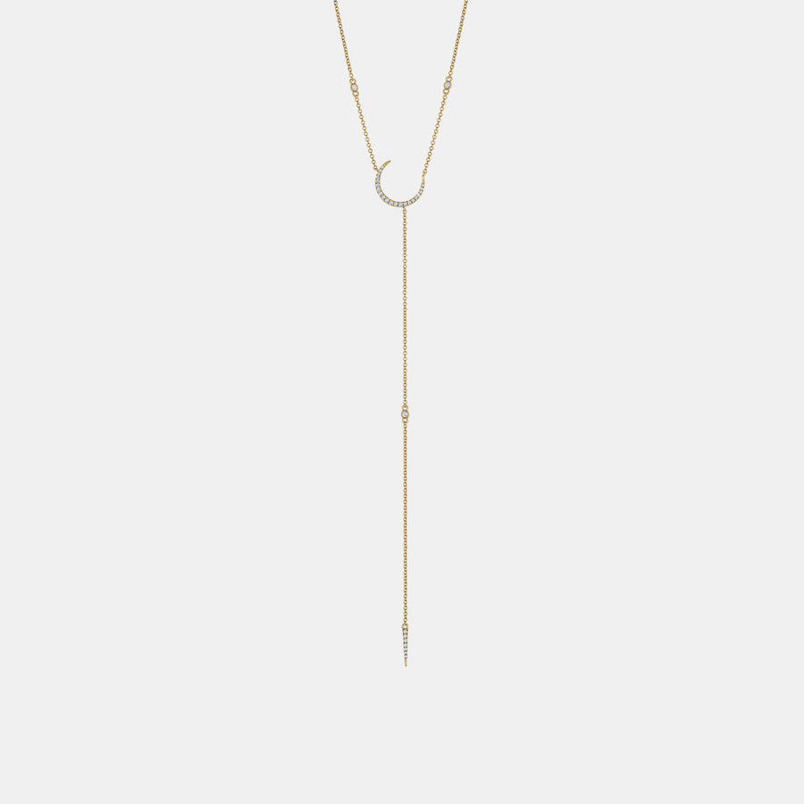 Collier Lasso Demi Lune en Diamant 