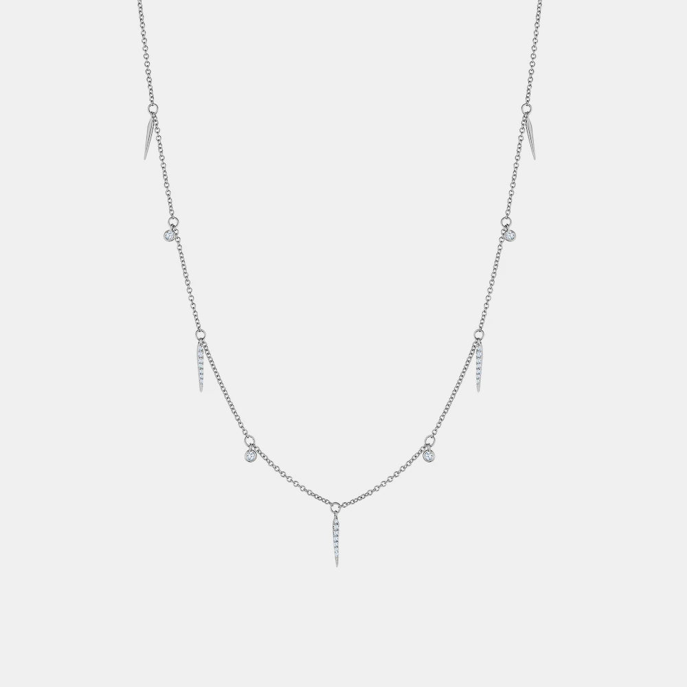 Diamond Drop Bezel Necklace