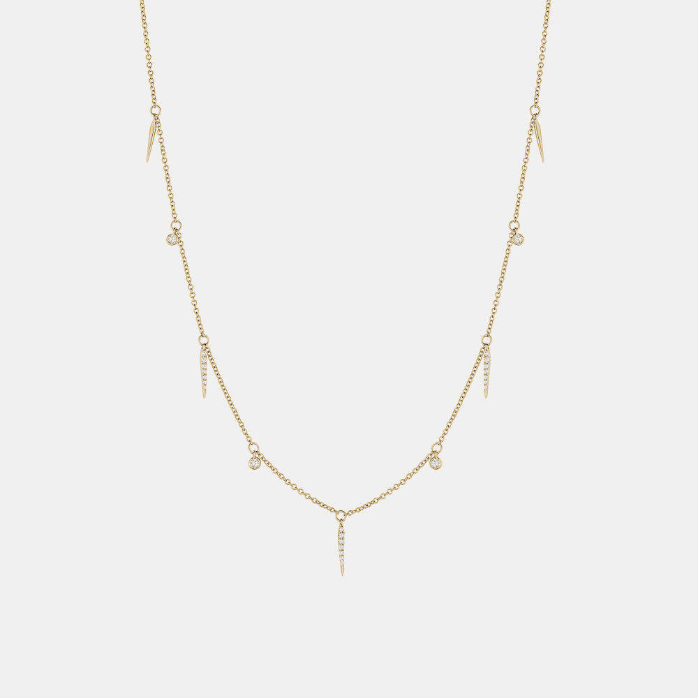 Diamond Drop Bezel Necklace