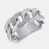 Bague à chaîne en diamant
