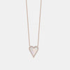 Collier de Coeur Pointu Nacre en Diamant