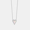 Collier de Coeur Pointu Nacre en Diamant