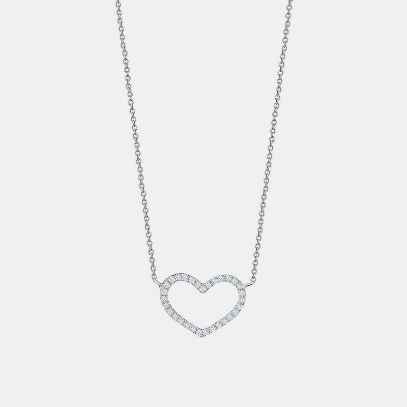 Diamond Open Heart Necklace